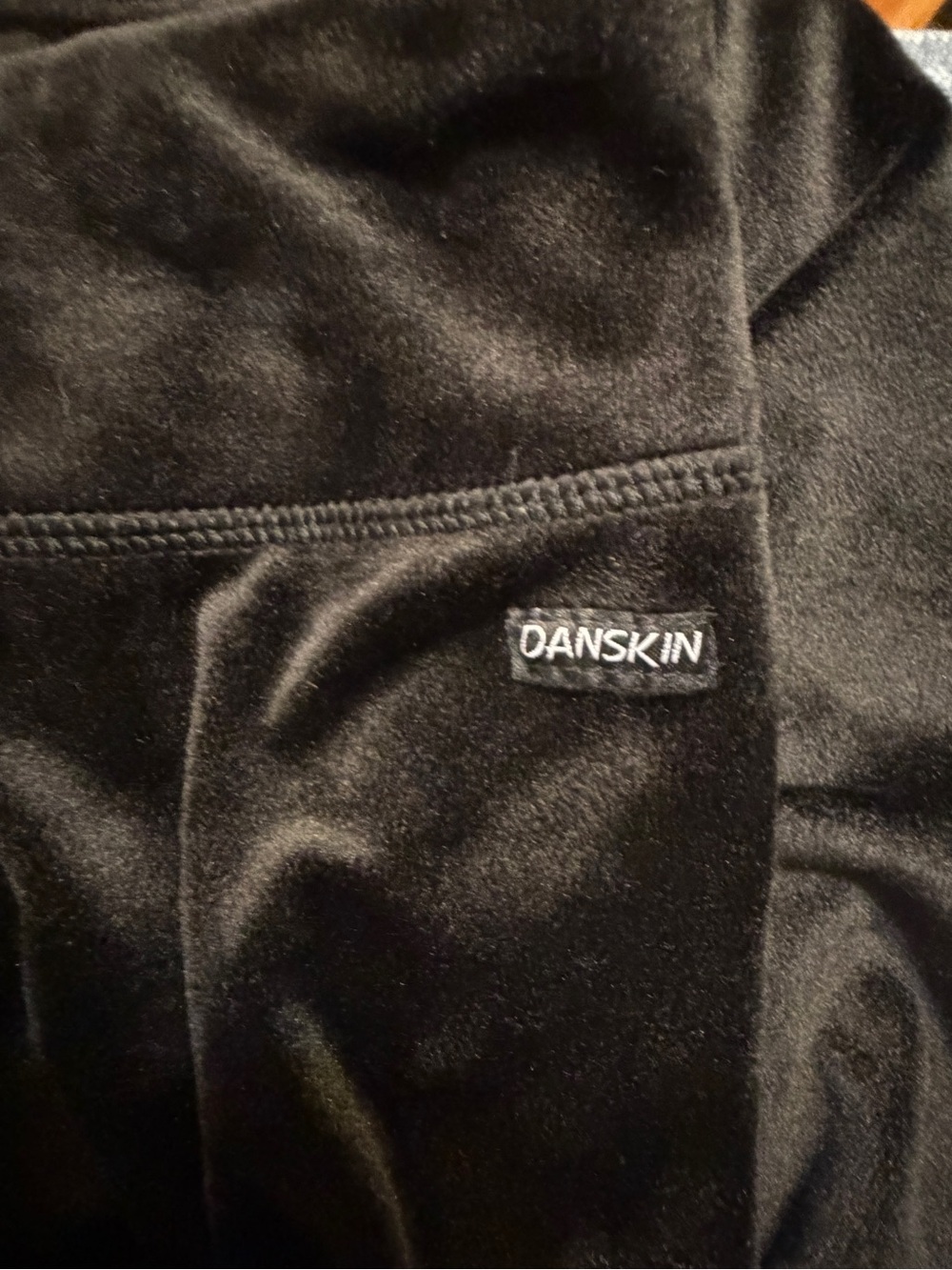 Danskin Black Velvet High-Waist Leggings size Large - Picture 4 of 5